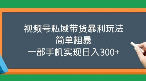 视频号私域带货暴利玩法，简单粗暴，一部手机实现一天300+ 