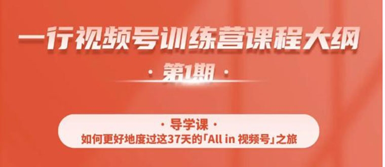 视频号特训营，从零启动视频号30天，全营变现5.5万元