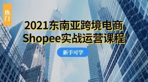 2021东南亚跨境电商Shopee实战运营课程，0基础、0经验、0投资的副业项目