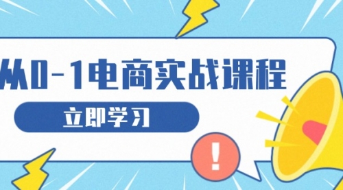 从零做电商实战课程，教你如何获取访客、选品布局，搭建基础运营团队